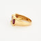 Bague 56 Bague en or jaune sertis de rubis et diamants 58 Facettes DV3841-3