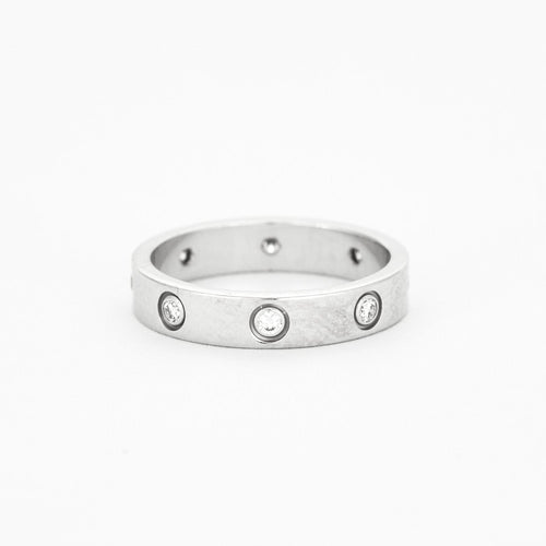 Bague CARTIER - Alliance Love en or gris et diamants 58 Facettes DV0379-13
