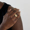 Bague 55 Bague en or jaune sertis de diamants et saphirs 58 Facettes DV0129-3-55-2