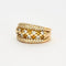 Bague 55 Bague en or jaune sertis de diamants et saphirs 58 Facettes DV0129-3-55-2