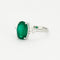Bague 50 Bague or blanc avec émeraude et diamants 58 Facettes DV0671-3-50-2