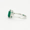Bague 50 Bague or blanc avec émeraude et diamants 58 Facettes DV0671-3-50-2