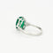 Bague 50 Bague or blanc avec émeraude et diamants 58 Facettes DV0671-3-50-2