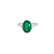 Bague 50 Bague or blanc avec émeraude et diamants 58 Facettes DV0671-3-50-2