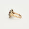 Bague 52 Bague or jaune et argent avec rubis et diamants 58 Facettes DV0013-14-52-1