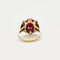 Bague 52 Bague or jaune et argent avec rubis et diamants 58 Facettes DV0013-14-52-1