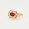 Bague 56 Bague or jaune et platine avec rubis et diamants 58 Facettes DV0013-12-56-3