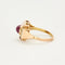 Bague 56 Bague or jaune et platine avec rubis et diamants 58 Facettes DV0013-12-56-3
