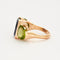 Bague 55 Bague or jaune ornée d'une tourmaline bleue et péridots 58 Facettes DV0671-8-55-2