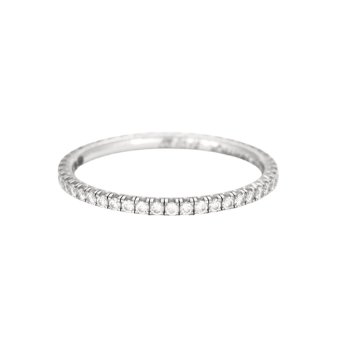 Bague 49 CARTIER- Alliance Etincelle or gris et diamants 58 Facettes DV3663-2-49-2