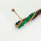 Bracelet Bracelet twist en or jaune, chrysoprases et lapis lazuli 58 Facettes DV0673-2