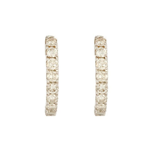 Boucles d'oreilles DJULA - Boucles d’oreilles en or gris et diamants 58 Facettes DV0665-1
