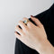 Bague 52 Bague chevalière en or gris topaze bleue et rubis 58 Facettes DV0674-1-52-23