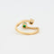 Bague 53 Bague Toi et Moi or jaune émeraude et diamant 58 Facettes DV0162-13-53-2