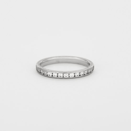 Bague 52 Bague or gris sertis de diamants 58 Facettes DV4005-1