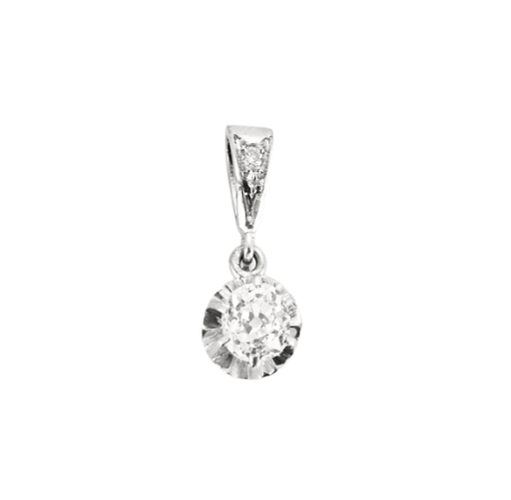 Pendentif Pendentif en or gris diamant 58 Facettes DV0677-4