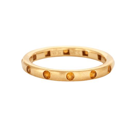 Bague 51 HERMES - Alliance en or jaune avec citrines 58 Facettes DV0677-3-51-2
