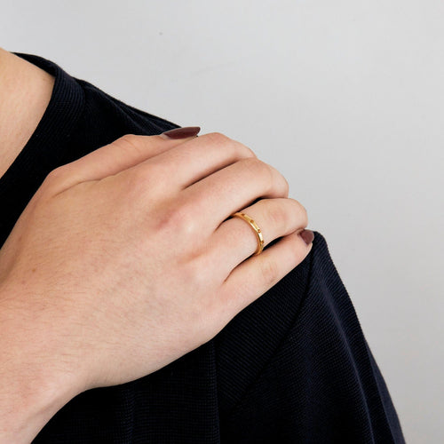 Bague 51 HERMES - Alliance en or jaune avec citrines 58 Facettes DV0677-3-51-2