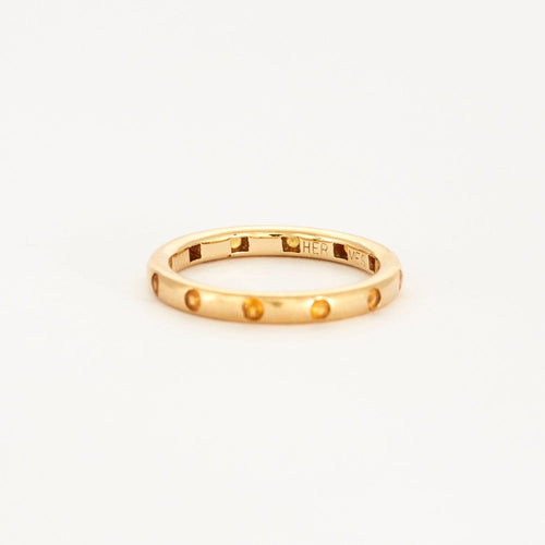 Bague 51 HERMES - Alliance en or jaune avec citrines 58 Facettes DV0677-3-51-2