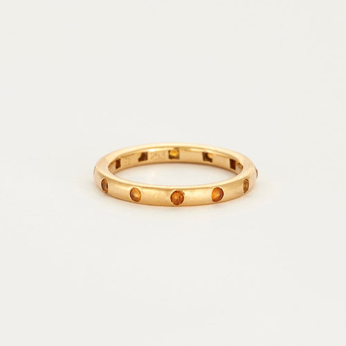 Bague 51 HERMES - Alliance en or jaune avec citrines 58 Facettes DV0677-3-51-2