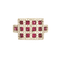 Bague 53 Bague en or gris rubis et diamants 58 Facettes DV4101-2