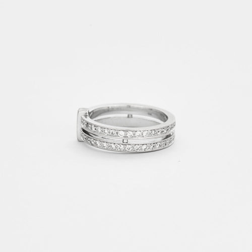 Bague 53 MAUBOUSSIN - Bague Subtile Eternité or gris et diamants 58 Facettes DV4160-4