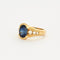 Bague 51 Bague en or jaune, saphir et diamants 58 Facettes DV3329-1