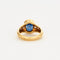 Bague 51 Bague en or jaune, saphir et diamants 58 Facettes DV3329-1