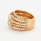 Bague 52 DE GRISOGONO - Bague Allegra or rose et diamants 58 Facettes DV4010-1