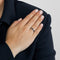 Bague 53 Bague en or gris avec saphir et diamants 58 Facettes DV4307-2