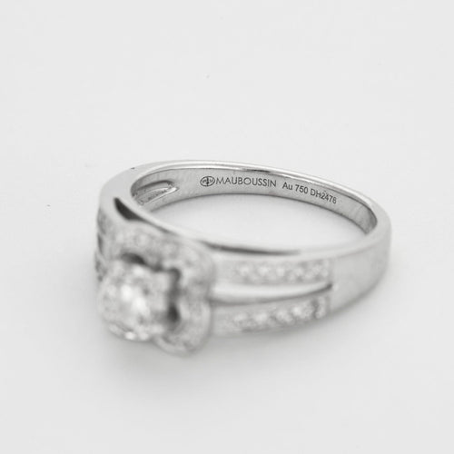 Bague 48 MAUBOUSSIN - Bague Chance of Love n°3 or gris diamants 58 Facettes DV3879-1