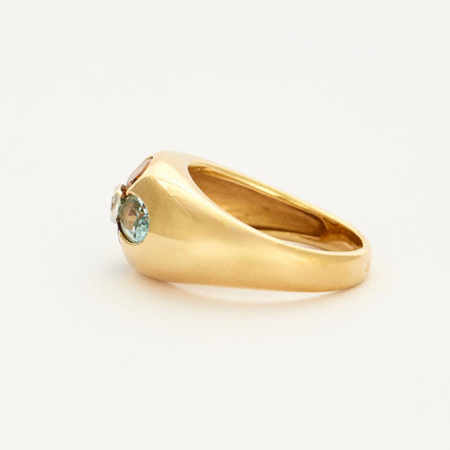 Bague Bague en or jaune pierres fines de couleur 58 Facettes DV4234-5