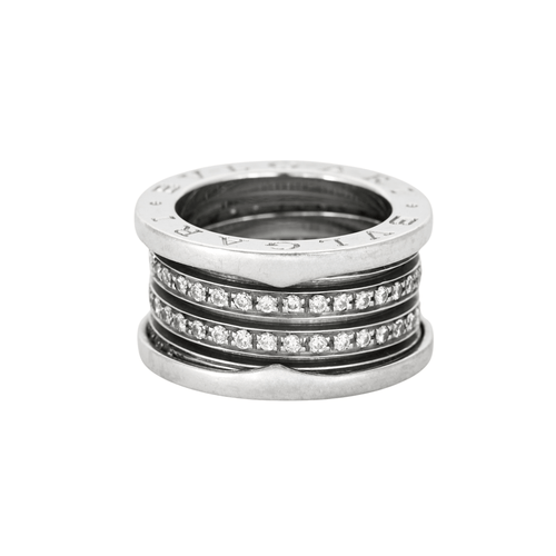 Bague 49 BULGARI -  Bague B zero or gris et diamants 58 Facettes DV2731-2