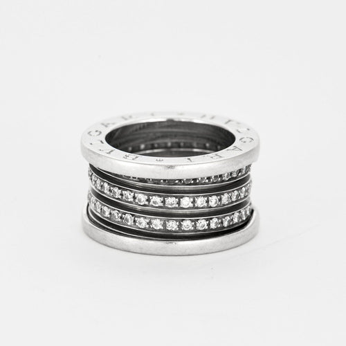 Bague 49 BULGARI -  Bague B zero or gris et diamants 58 Facettes DV2731-2