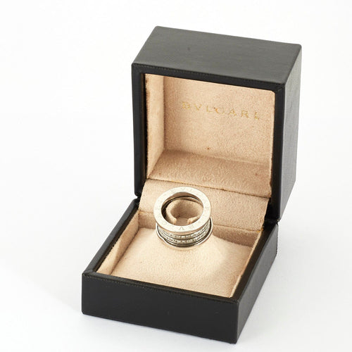 Bague 49 BULGARI -  Bague B zero or gris et diamants 58 Facettes DV2731-2