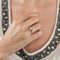 Bague or gris diamant brun et diamants