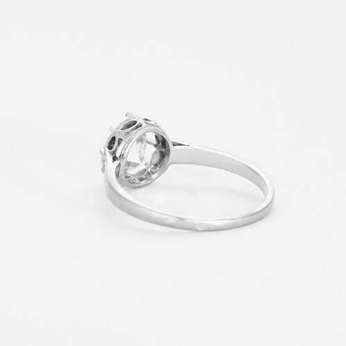 Bague 54 Bague en or gris et diamant taillé en rose 58 Facettes DV0687-2