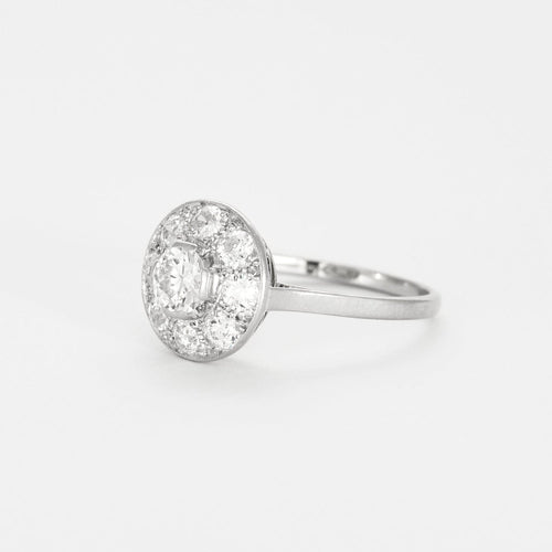 Bague 55 Bague platine, or gris et diamants 58 Facettes DV0687-1