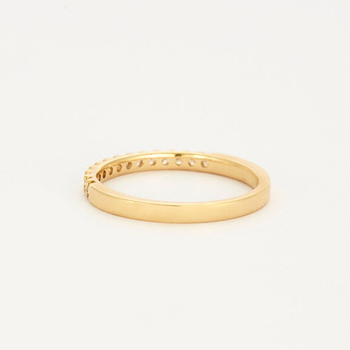 Bague 49 Demie alliance en or jaune et diamants 58 Facettes DV0690-1