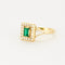Bague 55 Bague en or jaune, émeraude et diamants 58 Facettes DV4426-1