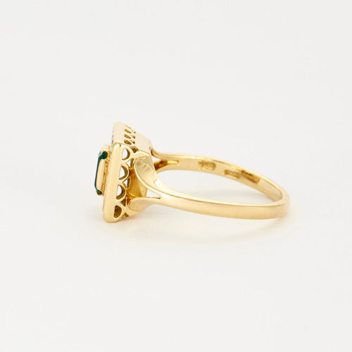 Bague 55 Bague en or jaune, émeraude et diamants 58 Facettes DV4426-1