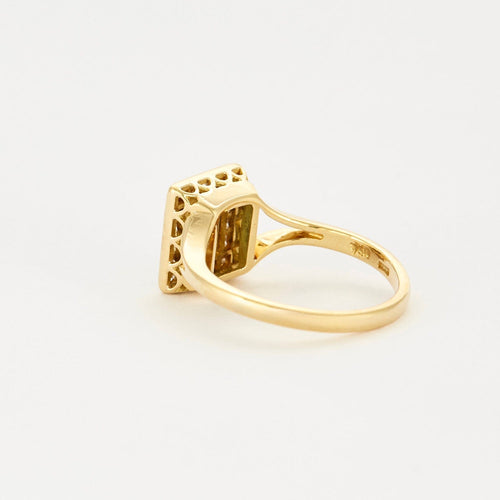 Bague 55 Bague en or jaune, émeraude et diamants 58 Facettes DV4426-1