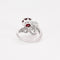 Bague 51 Bague Toi et Moi or gris diamants et rubis 58 Facettes DV0385-6