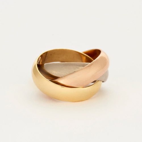 Bague 49 CARTIER -  Bague Trinity trois ors large modèle 58 Facettes DV4178-8