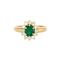 Bague 55 Bague en or jaune, émeraude et diamants 58 Facettes DV0014-5-55-2