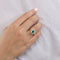 Bague 55 Bague en or jaune, émeraude et diamants 58 Facettes DV0014-5-55-2