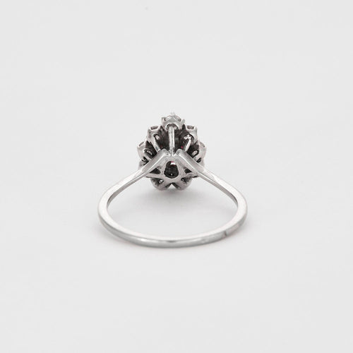 Bague 52.5 Bague en or gris, rubis et diamants 58 Facettes DV0014-6-525-3