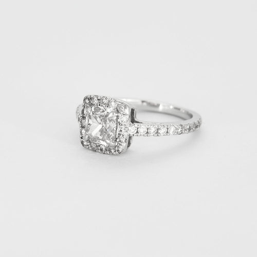 Bague 45 Bague en or gris et diamants 58 Facettes DV4402-1