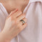 Bague 53 Bague or jaune et gris diamants et saphirs 58 Facettes DV0699-1-53-2