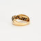 Bague 53 Bague or jaune et gris diamants et saphirs 58 Facettes DV0699-1-53-2